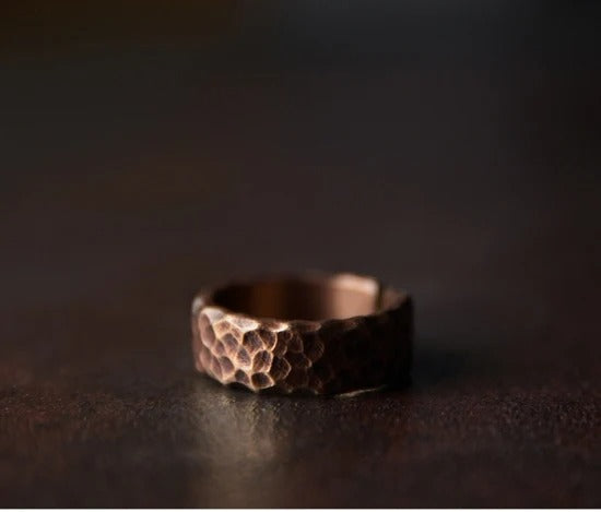 Vintage Handmade Adjustable Solid Copper Ring