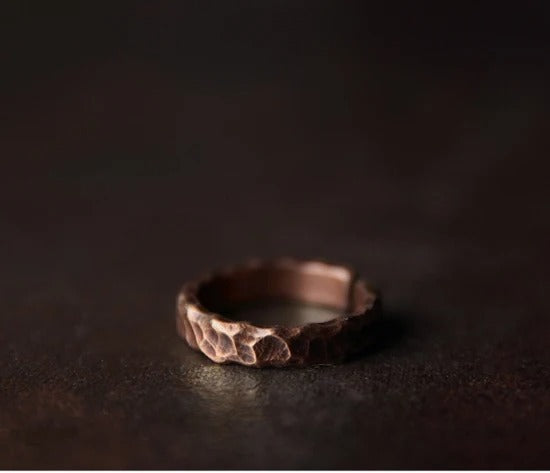 Vintage Handmade Adjustable Solid Copper Ring
