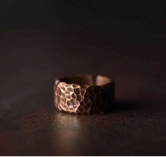 Vintage Handmade Adjustable Solid Copper Ring