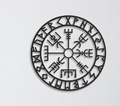 2pc Viking Compass Metal Wall Art for Modern Decor